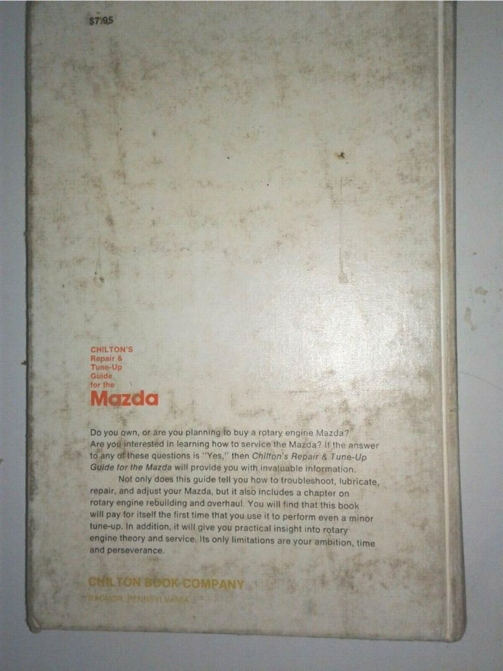 Book 1971-73  Mazda Chiltons Repair TuneUp Guide Rotary Engine RX-3 1972-73  RX- - Picture 5 of 5